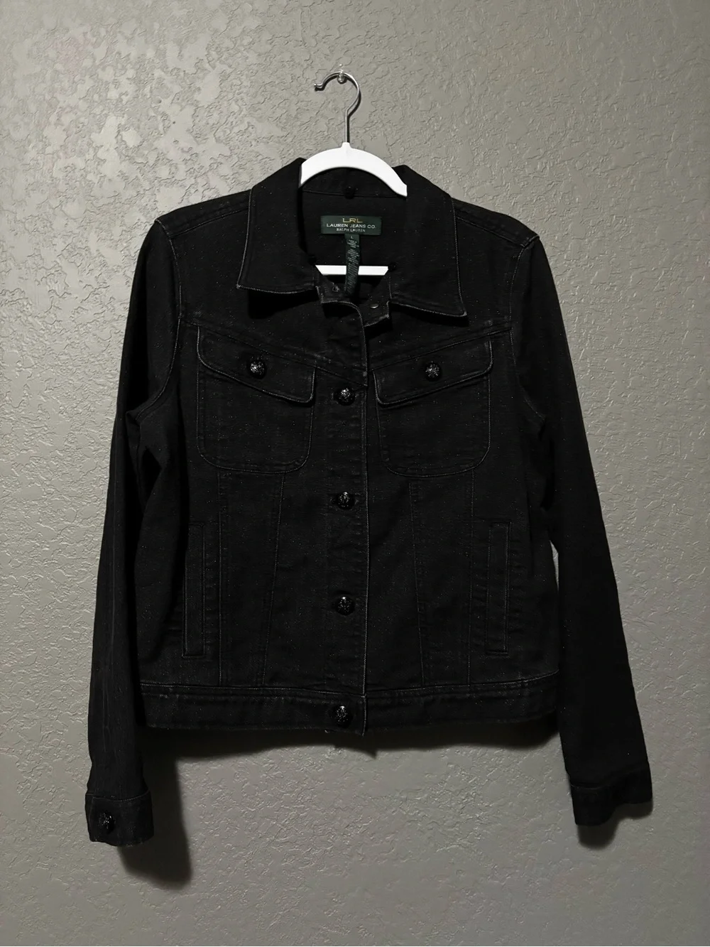 Ralph Lauren Black Denim Trucker Jacket - Picture 2 of 7